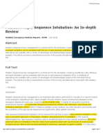 Pediatric Rapid Sequence Intubation - An In-Depth Review