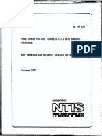 Plane Strain Fracture Toughness (Kic) Data Handbook For Metals