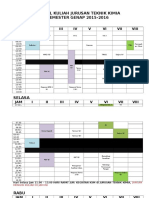 JADWAL KULIAH TK Genap 2015-2016-2