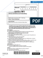 January 2014 (IAL) QP - M1 Edexcel