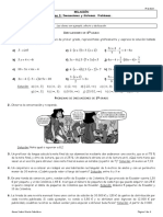 Relación Tema 3. Inecuaciones y Sistemas. Problemas. Soluciones