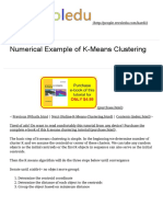 K-Means Clustering - Numerical Example