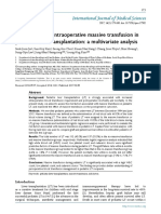 Risk Factors For Intraoperative Massive Transfusion in Pediatric Liver Transplantation: A Multivariate Analysis