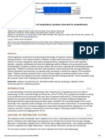 Anatomy and Physiology of Respiratory System Relevant To Anaesthesia