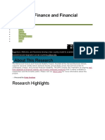 Finance Research Topics