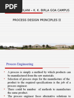 Bits, Pilani - K. K. Birla Goa Campus Process Design Principles Ii