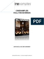 Cinesamples Hollywoodwinds: User Manual and User Agreement