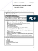 Unit Plan: Grade 6 Social Studies, Provincial Government