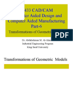 Ie433 Cad/Cam Computer Aided Design and Computer Aided Manufacturing Part-6