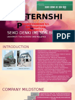 Internshi P: Seiko Denki (M) SDN - BHD