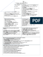 Teza 9D - Randul II - Answer Key