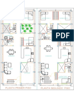 Arquitectura en Planta de Casa de Dos Pisos