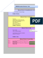 MINIMUM Insulation Resistance Value MINIMUM Insulation Resistance Value