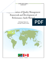 Performance and Quality Audit Manual