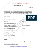 CA Final ESOP and AS 20 Notes