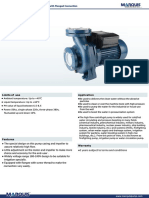 Series Centrifugal Pump With Flanged Connection: Limits