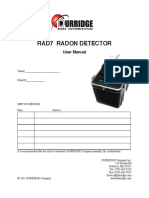 Rad7 Radon Detector: User Manual