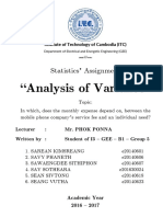 Statistics Assignment