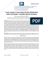 Wind Energy Conversion System Integrated With Grid Under Variable Speed Scenario