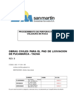 Procedimiento de Perforacion y Voladura en Roca