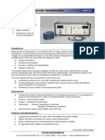 Study of Temperature Transducers: An ISO 9001: 2000 Company