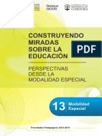 Construyendo Miradas Sobre La Educación - Perspectivas Desde La Modalidad Especial PDF