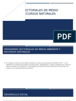 Programas Sectoriales de Medio Ambiente y Recursos Naturales