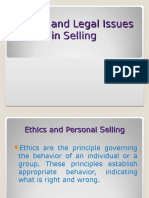 Ethical and Legal Issues in Selling