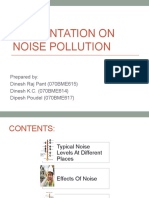 A Presentation On Noise Pollution