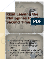 Rizal Leaving The Philippines For The Second Time