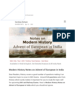 Modern History Notes On Advent of European in India: SSC CGL Tier I 2017 Online Test Series - Get Now