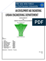 Assignment On Urban Waste Management: Instructor: - Feyyira