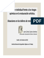 Protección Individual Frente A Los Riesgos Químicos en La Restauración Artística. Situaciones en Los Talleres de Restauración.