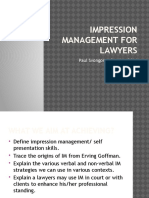 Impression Management For Lawyers