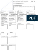 Topic: Unit 9: Solving Systems of Equations Grade: 8 Teacher: Pittman, Turner Student Learning Map