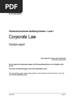 Corporate Law - Sample Paper