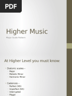 Higher Music: Major Scale Pattern