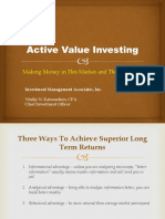 Active Value Investing Notes