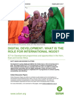 Digital Development: What Is The Role of International NGOs? ICT For Development Programmes and Opportunities in The Horn, East and Central Africa