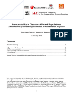 Accountability To Disaster-Affected Populations: A Peer Review by The Steering Committee For Humanitarian Response