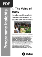 The Voice of Many: Honduran Citizens Hold The State To Account To Secure Farm Investment