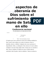 Diez Aspectos de La Soberanía de Dios Sobre El Sufrimiento y La Mano de Satanás en Ello