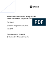 Evaluation of Red Sea Programme Basic Education Project in Sudan