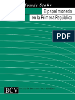 El Papel Moneda en Venezuela en La 1ra. Republica