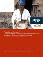 Preparing For The Future? Understanding The Influence of Development Interventions On Adaptive Capacity at Local Level in Ethiopia