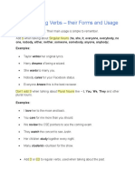 Understanding Verbs - Their Forms and Usage: One, Nobody, Either, Neither, Someone, Somebody, Anyone, Anybody) - Examples