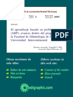 El Aprendizaje Basado en Problemas (ABP) Avances Dentro Del Programa de La Facultad de Odontología