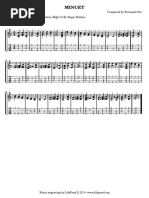 Minuet: Composed by Fernando Sor Transcribed For Standard Ukulele (High G) by Roger Ruthen 100