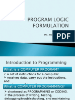 1 - Program Logic Formulation