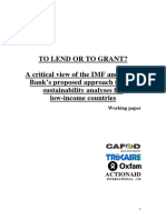 To Lend or To Grant?: A Critical View of The IMF and World Bank's Proposed Approach To Debt Sustainability Analyses For Low-Income Countries